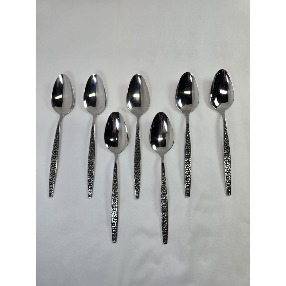 1847 Rogers Bros Flair 1956 Silverplate Teaspoons Lot of 7 International